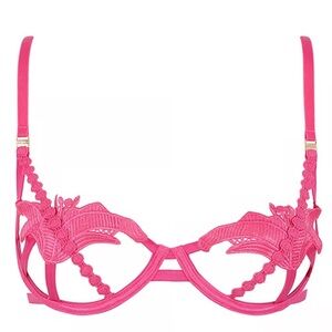 New! Bluebella Amina Underwire Bra Cage Strappy Floral Banded Pink 10792